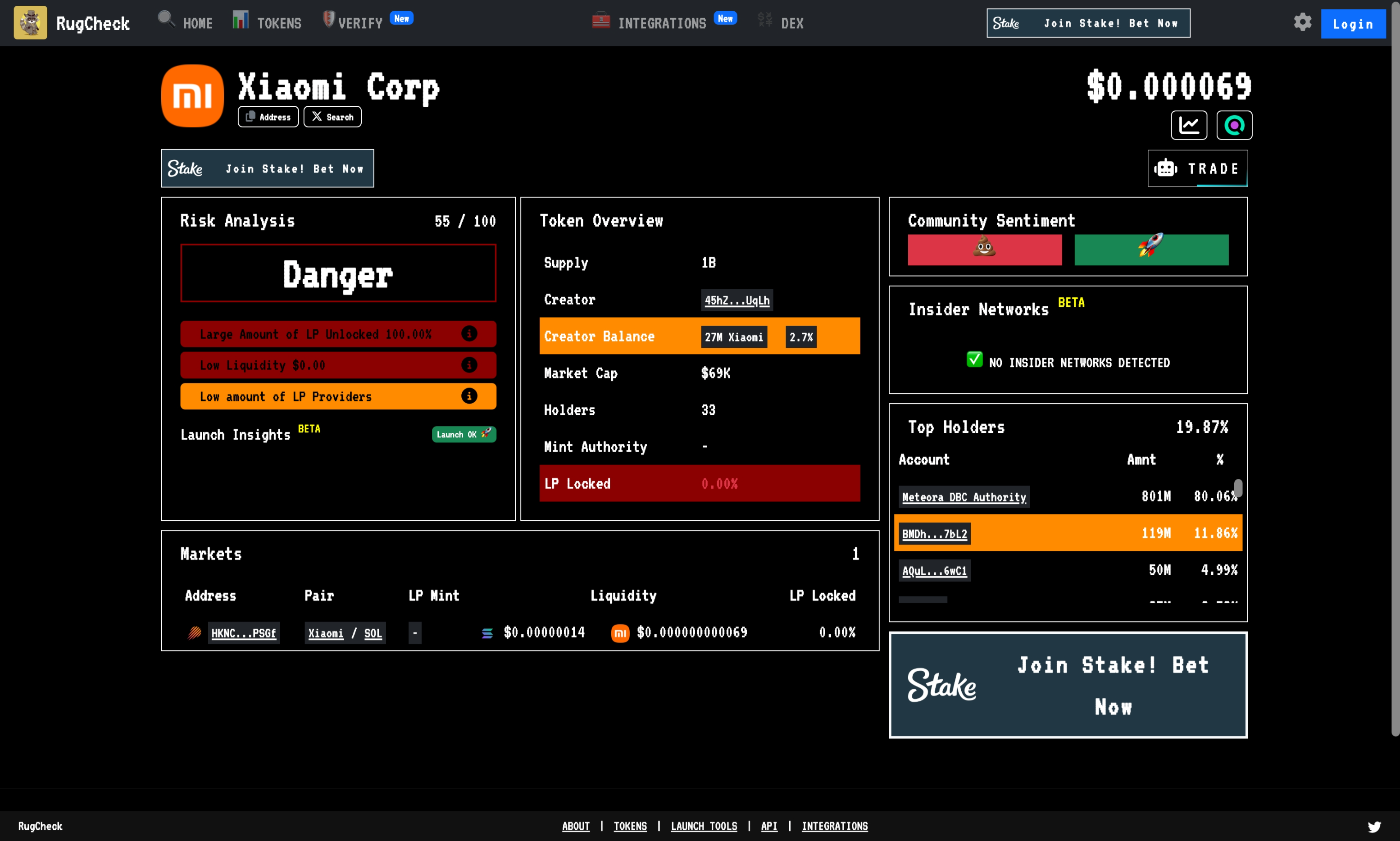 RugCheck - Token Risk Analysis